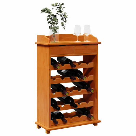 Vidaxl wijnrek bruin 58 x 28 x 90 cm massief grenenhout