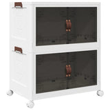 Vidaxx Aufbewahrungsbox stapelbar mit Rollen 2-lagig 75 l 64x40x76 cm
