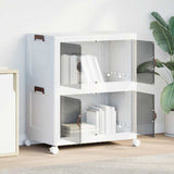 Vidaxx Aufbewahrungsbox stapelbar mit Rollen 2-lagig 75 l 64x40x76 cm