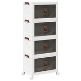 Vidaxx Aufbewahrungsbox stapelbar mit Rollen 4-lagig 28 l 48x29,5x112,5 cm