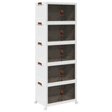 Vidaxx Aufbewahrungsbox stapelbar mit Rollen 5-lagig 75 l 64x40x179 cm
