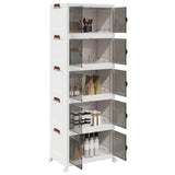 Vidaxx Aufbewahrungsbox stapelbar mit Rollen 5-lagig 75 l 64x40x179 cm