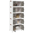 Vidaxx Aufbewahrungsbox stapelbar mit Rollen 5-lagig 75 l 64x40x179 cm