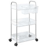 Vidaxx Aufbewahrungswagen 3-lagig 37x28x68 cm Acryl transparent