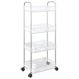 Vidaxx Aufbewahrungswagen 4-lagig 37x28x95 cm Acryl transparent