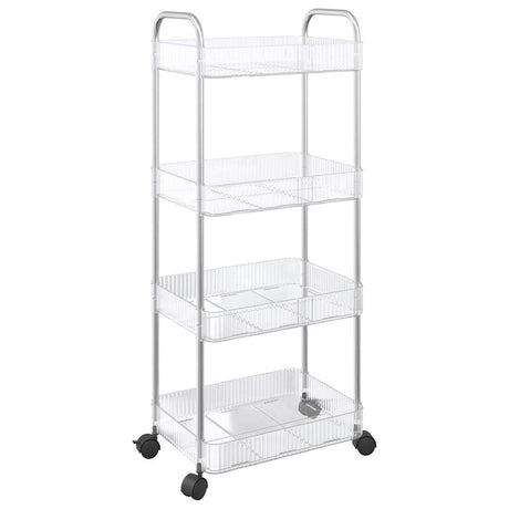 Vidaxx Aufbewahrungswagen 4-lagig 37x28x95 cm Acryl transparent