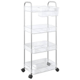 Vidaxx Aufbewahrungswagen 4-lagig 37x28x95 cm Acryl transparent