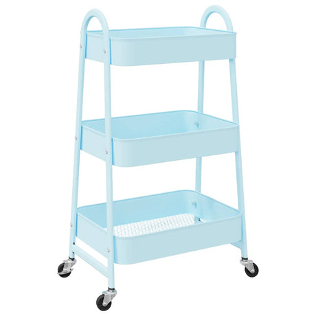 Vidaxx Aufbewahrungswagen 3-lagig 42x41,5x77 cm stahlblau
