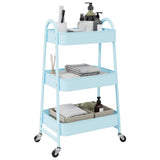 Vidaxx Aufbewahrungswagen 3-lagig 42x41,5x77 cm stahlblau