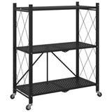 Vidaxx Lagerregal auf Rollen 71x34x88 cm Stahl schwarz