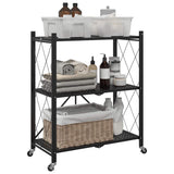 Vidaxx Lagerregal auf Rollen 71x34x88 cm Stahl schwarz