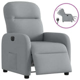 Vidaxl fauteuil elektrisch verstelbaar stof lichtgrijs