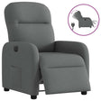 Vidaxl fauteuil elektrisch verstelbaar stof donkergrijs