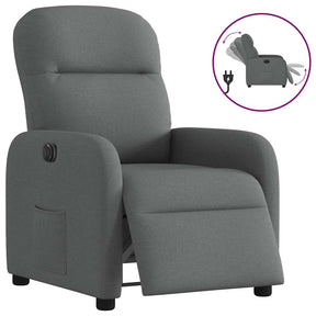 Vidaxl fauteuil elektrisch verstelbaar stof donkergrijs