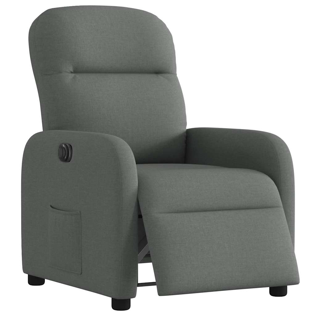 Vidaxl fauteuil elektrisch verstelbaar stof donkergrijs
