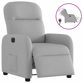 Vidaxl fauteuil elektrisch verstelbaar stof wolk grijs
