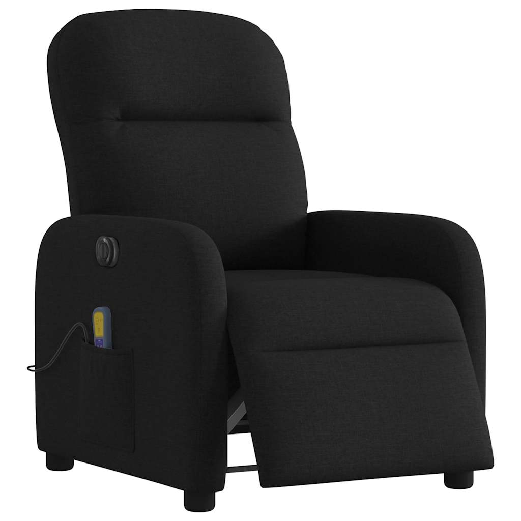 Vidaxl massagestoel elektrisch verstelbaar stof zwart