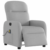 Vidaxl massagestoel elektrisch verstelbaar stof wolk grijs