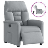 Vidaxl fauteuil elektrisch verstelbaar stof lichtgrijs