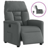Vidaxl fauteuil elektrisch verstelbaar stof donkergrijs