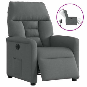 Vidaxl fauteuil elektrisch verstelbaar stof donkergrijs