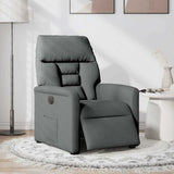Vidaxl fauteuil elektrisch verstelbaar stof donkergrijs