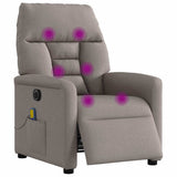 Vidaxl massagestoel elektrisch verstelbaar stof taupe