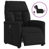 Vidaxl fauteuil verstelbaar elektrisch microvezelstof zwart