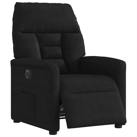 Vidaxl fauteuil verstelbaar elektrisch microvezelstof zwart