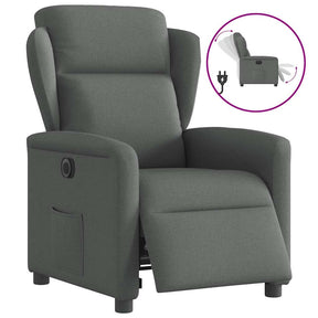 Vidaxl fauteuil elektrisch verstelbaar stof donkergrijs