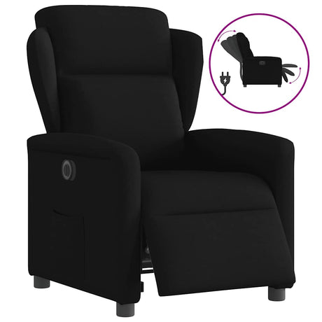 Vidaxl fauteuil verstelbaar elektrisch stof zwart