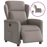 Vidaxl fauteuil verstelbaar elektrisch stof taupe