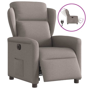 Vidaxl fauteuil verstelbaar elektrisch stof taupe