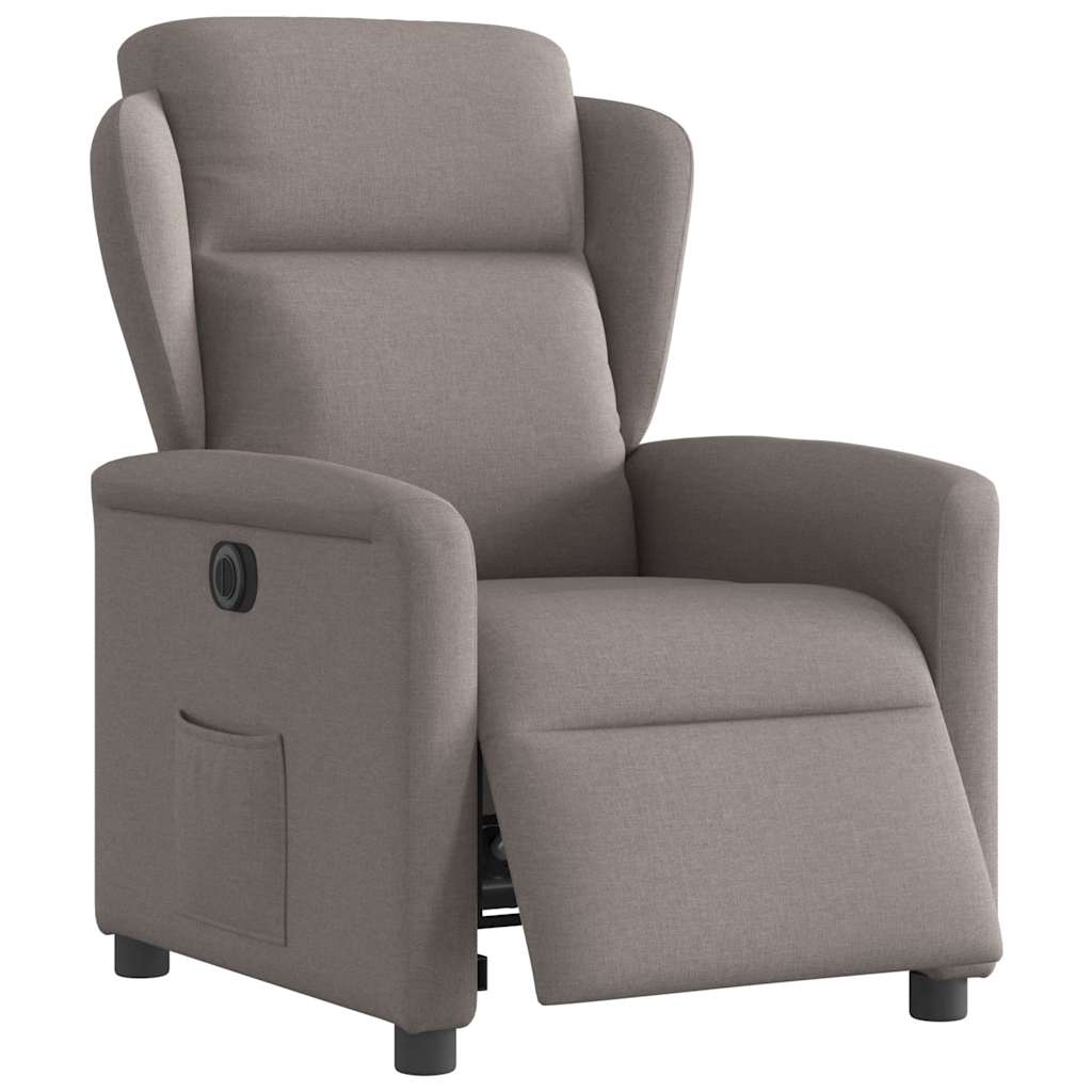 Vidaxl fauteuil verstelbaar elektrisch stof taupe