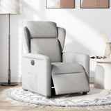 Vidaxl fauteuil elektrisch verstelbaar stof wolk grijs