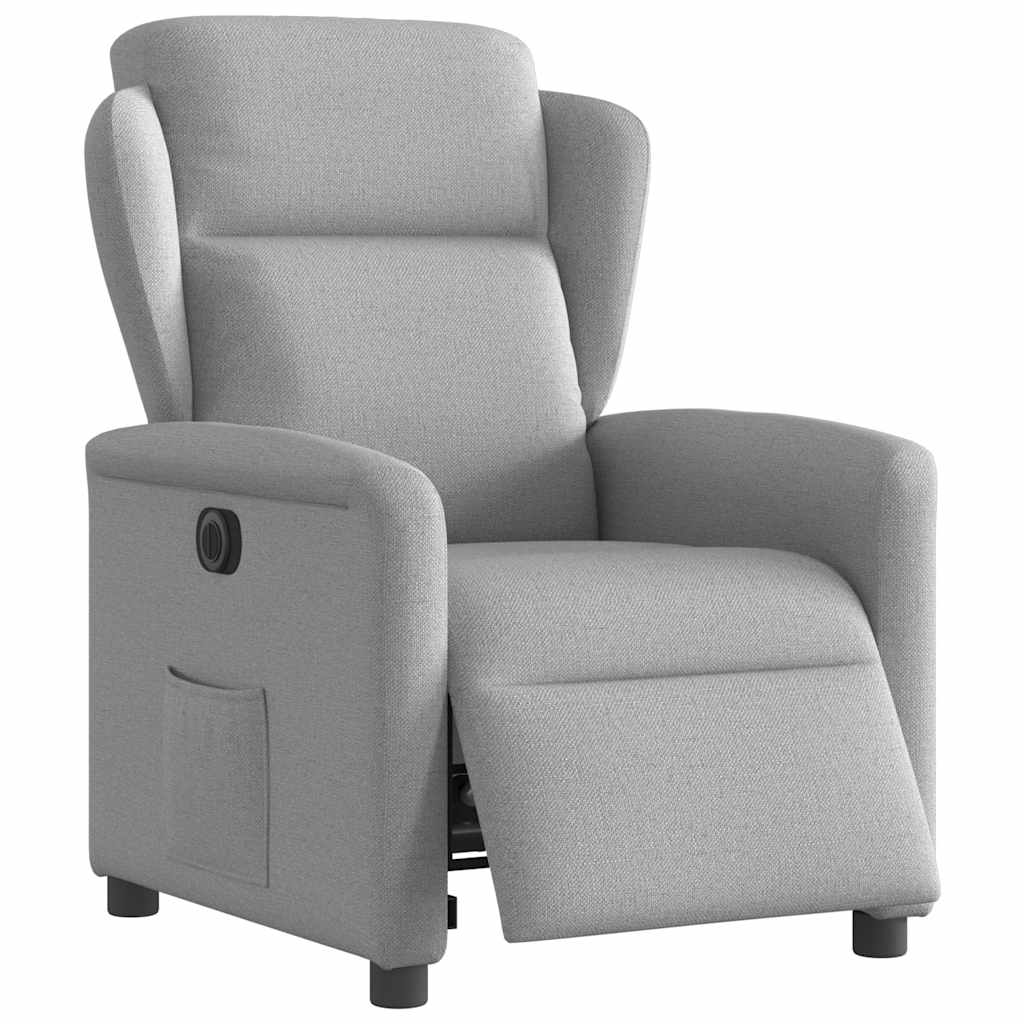 Vidaxl fauteuil elektrisch verstelbaar stof wolk grijs
