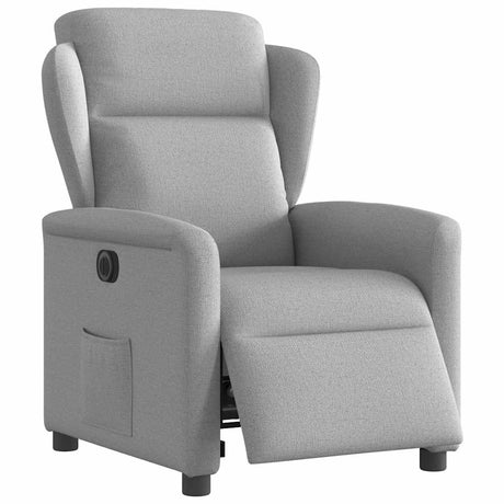 Vidaxl fauteuil elektrisch verstelbaar stof wolk grijs