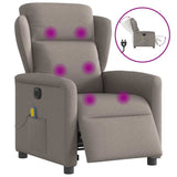 Vidaxl massagestoel elektrisch verstelbaar stof taupe