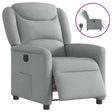 Vidaxl fauteuil elektrisch verstelbaar stof lichtgrijs