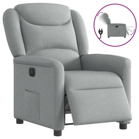 Vidaxl fauteuil elektrisch verstelbaar stof lichtgrijs