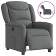 Vidaxl fauteuil elektrisch verstelbaar stof donkergrijs