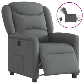 Vidaxl fauteuil elektrisch verstelbaar stof donkergrijs