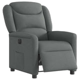 Vidaxl fauteuil elektrisch verstelbaar stof donkergrijs