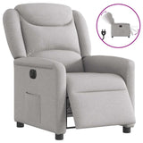 Vidaxl fauteuil elektrisch verstelbaar stof wolk grijs