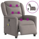 Vidaxl massagestoel elektrisch verstelbaar stof taupe