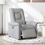 Vidaxl fauteuil elektrisch verstelbaar stof lichtgrijs