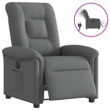 Vidaxl fauteuil elektrisch verstelbaar stof donkergrijs