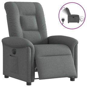 Vidaxl fauteuil elektrisch verstelbaar stof donkergrijs