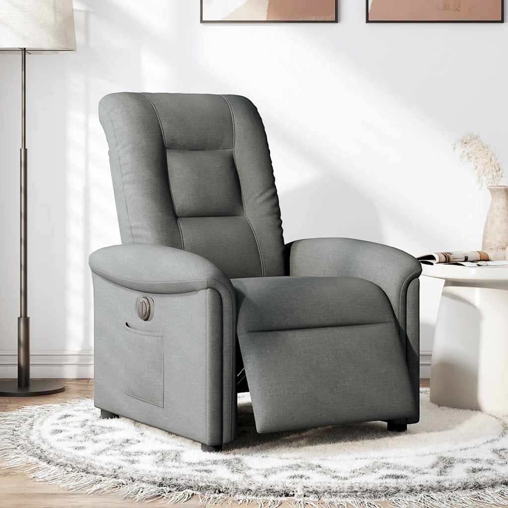 Vidaxl fauteuil elektrisch verstelbaar stof donkergrijs
