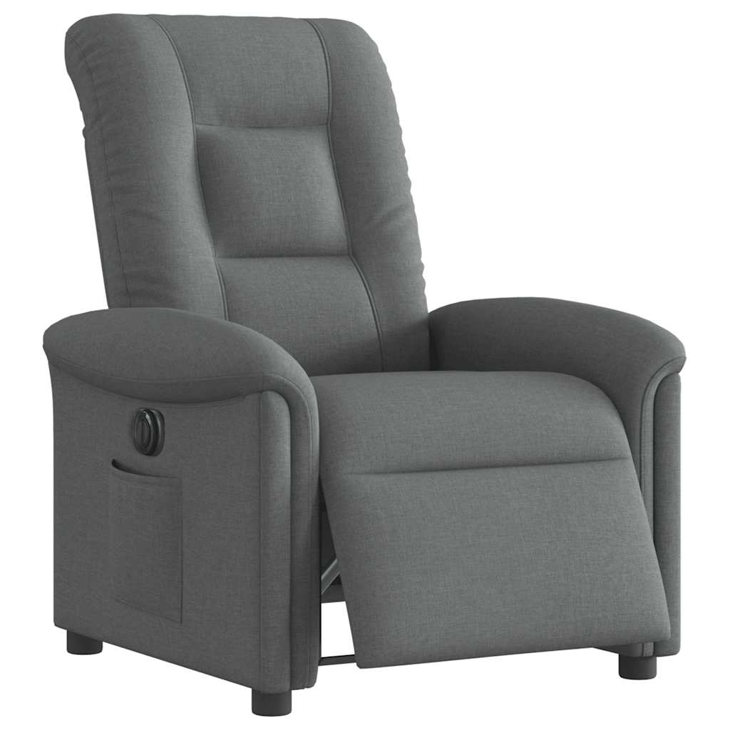 Vidaxl fauteuil elektrisch verstelbaar stof donkergrijs